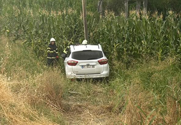Şarampole giren otomobilde 4 yaralı