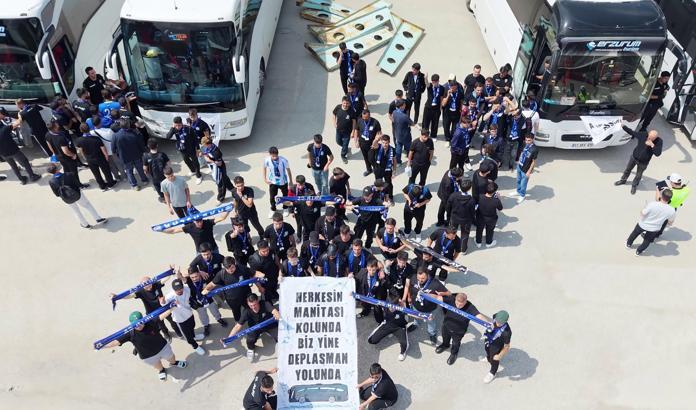 Erzurumspor taraftarı Diyarbakır deplasmanı için yola çıktı