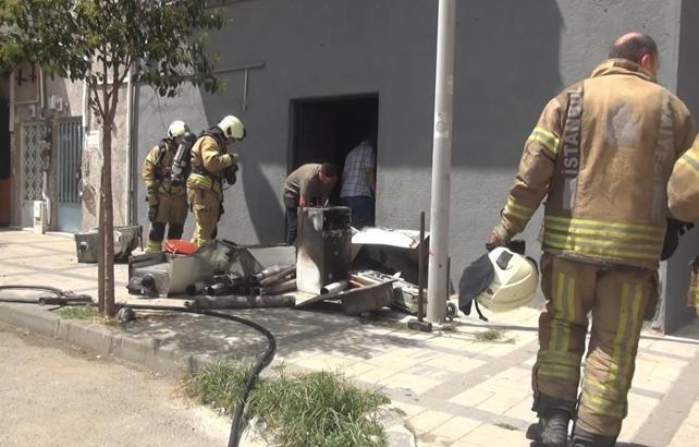 Silivri'de iş yerinde çıkan yangın söndürüldü