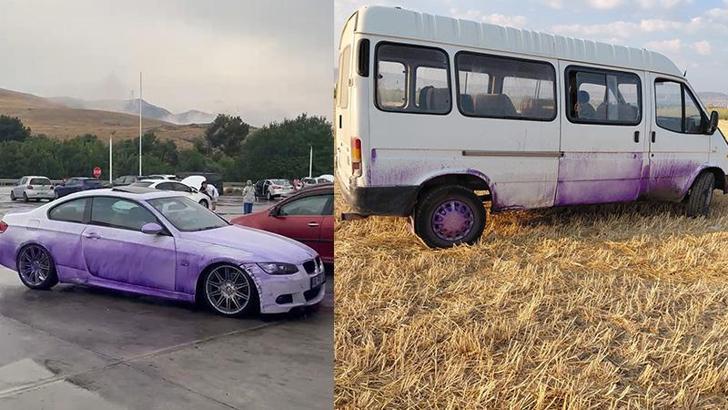 Araçları mora boyayan kimyasalın yola dökülmesine neden olan sorumlular hakkında soruşturma