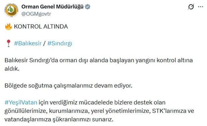 Balıkesir'deki orman yangını 2'nci gününde kontrol altına alındı (2)