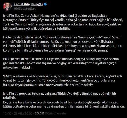 Kemal Kılıçdaroğlu: Kimse bu topraklara 'mesaj' vermeye kalkışamaz