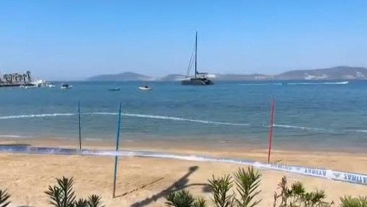 Muğla'da halk plajı, deniz suyundaki kirlilik şüphesiyle tedbiren kapatıldı