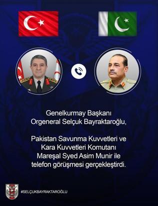 Genelkurmay Başkanı Bayraktaroğlu, Pakistan Savunma Kuvvetleri Komutanı ile görüştü