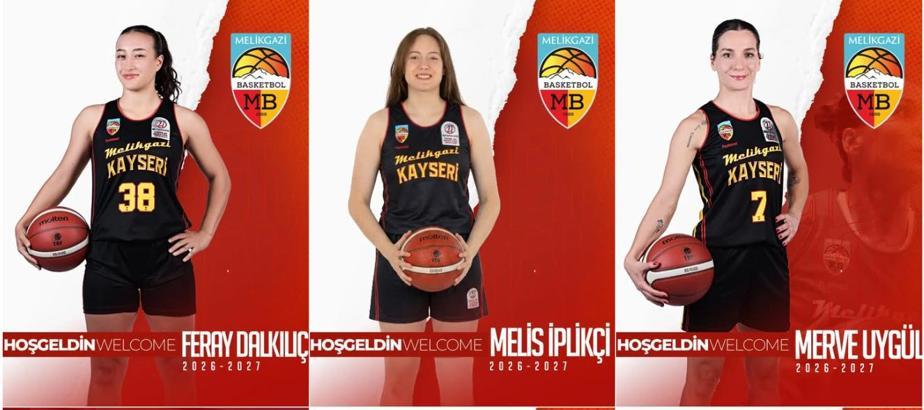 Melikgazi Kayseri Basketbol’da 3 oyuncuyla sözleşme yenilendi