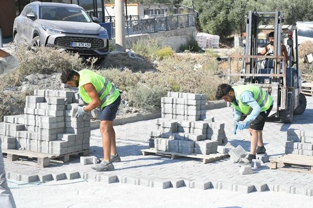 Değirmendere'de 6 bin metrekarelik yol mesaisi