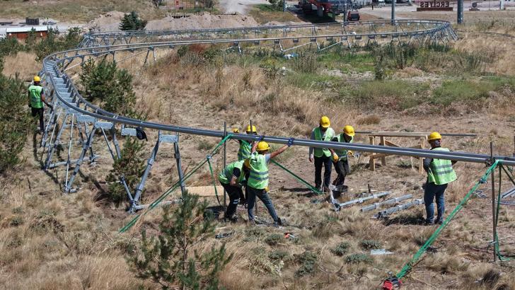 Erciyes Kayak Merkezi'nde dağ kızağı projesinde çalışmalar sürüyor