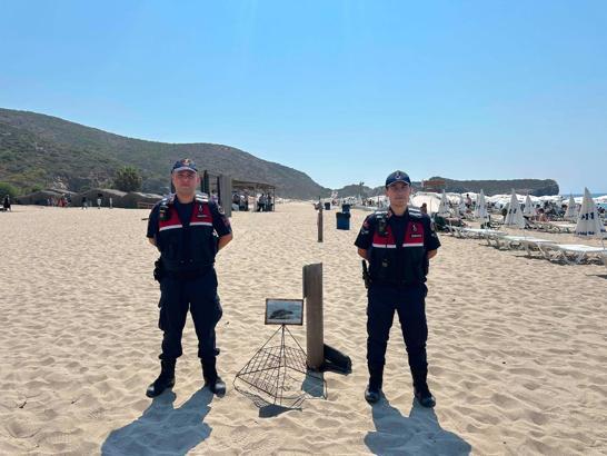 Patara'da Caretta caretta yuvalarında jandarmadan denetim