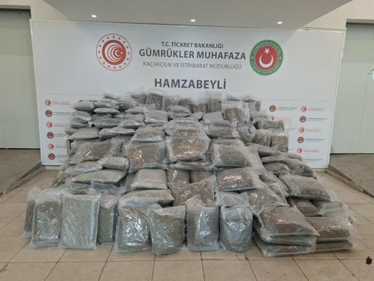 Hamzabeyli Gümrük Kapısı'nda 288 kilo esrar ele geçirildi