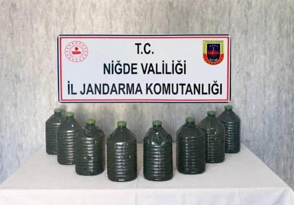 Bor’da 40 litre etil alkol ele geçirildi