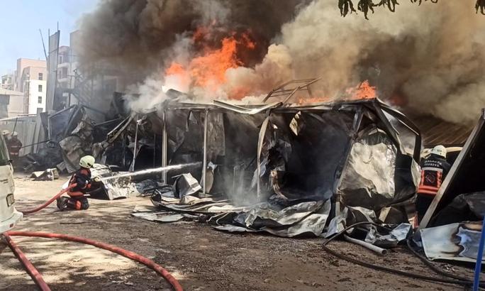 Malatya'da işçilerin kaldığı konteynerlerde yangın