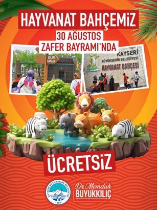 Kayseri Hayvanat Bahçesi, 30 Ağustos'ta ücretsiz ziyaret edilecek