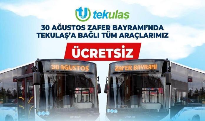 Zafer Bayramı’nda Tekirdağ’da ulaşım ücretsiz