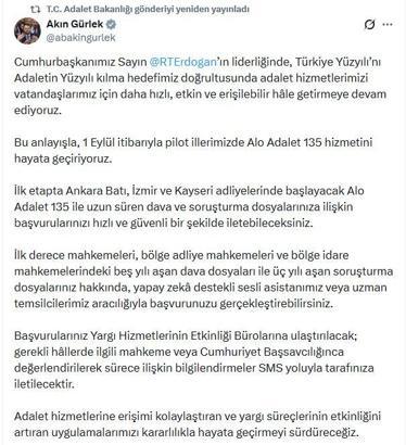 Adliyelerde 'Alo Adalet 135' dönemi