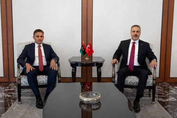 Bakan Fidan, Libya Genelkurmay Başkan Vekili Salahattin Nemruş'u kabul etti