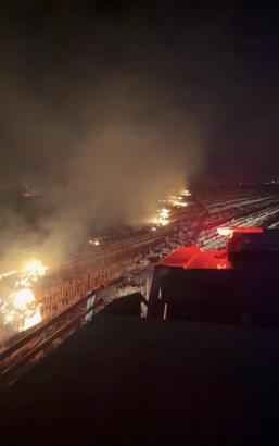 Osmaniye’de hasat edilen mısır tarlasında anız yangını
