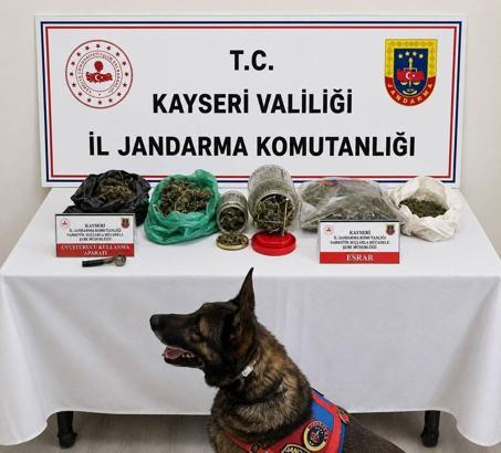 Kayseri'de 1,2 kilo esrar ele geçirildi; 1 gözaltı