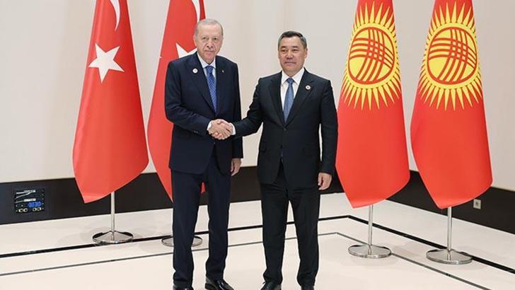 Cumhurbaşkanı Erdoğan, Kırgızistan Cumhurbaşkanı Caparov ile görüştü