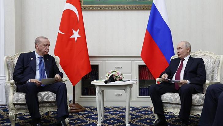 Cumhurbaşkanı Erdoğan, Rusya Devlet Başkanı Putin ile bir araya geldi