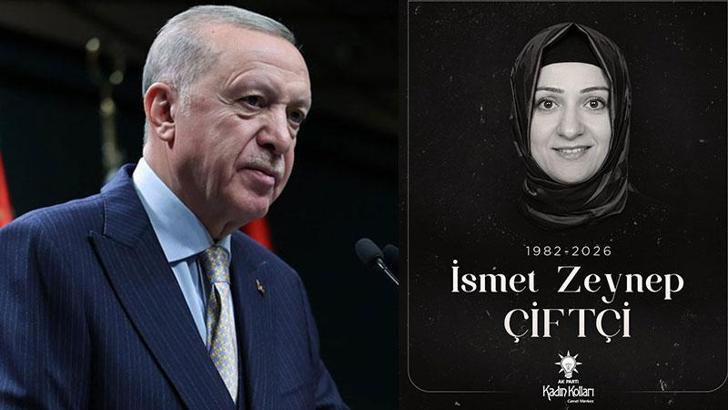 Cumhurbaşkanı Erdoğan’dan vefat eden AK Parti Kadın Kolları MKYK Üyesi Çiftçi için taziye mesajı
