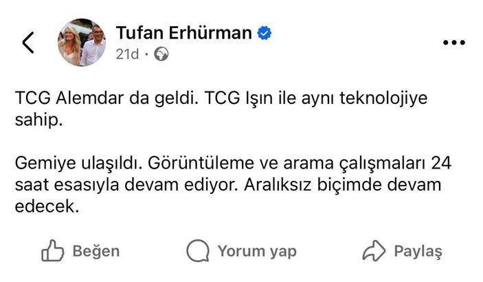 KKTC Cumhurbaşkanı Erhürman: Gemiye ulaşıldı