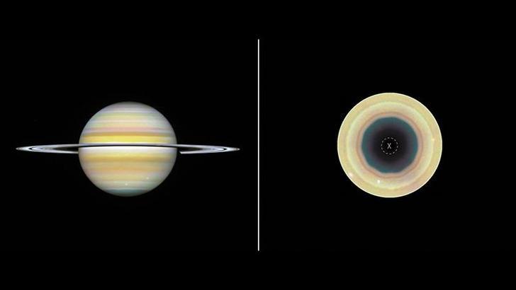 Hubble Uzay Teleskobu, Satürn'ün güney kutbunda 10 kenarlı bulut dalgası tespit etti
