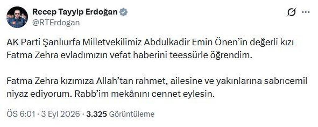AK Parti Şanlıurfa Milletvekili Önen'in acı günü (2)
