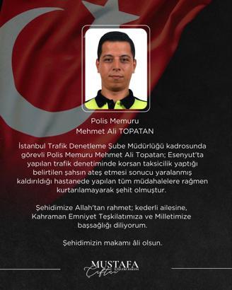 Bakan Çiftçi'den, şehit olan polis memuru için taziye mesajı