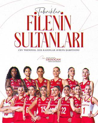 Cumhurbaşkanı Erdoğan'dan A Milli Kadın Voleybol Takımı'na tebrik mesajı