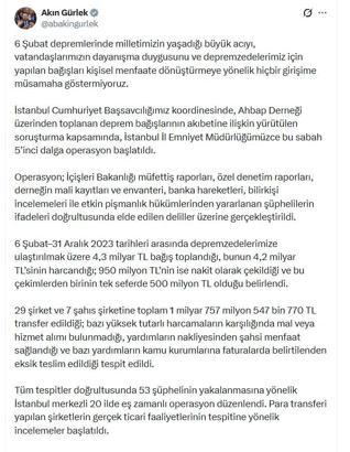 Ahbap soruşturmasında 20 ilde 53 şüpheliye operasyon