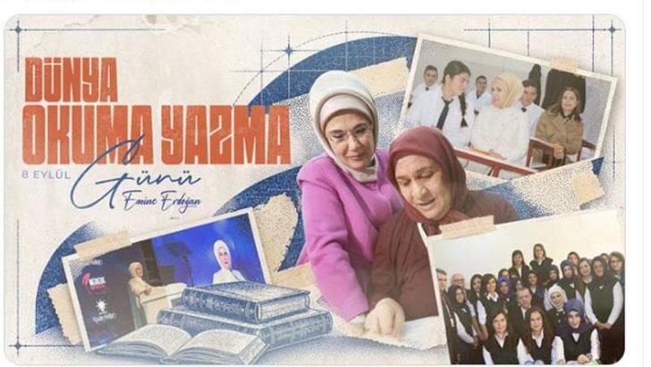 Emine Erdoğan'dan 'Dünya Okuma Yazma Günü' paylaşımı