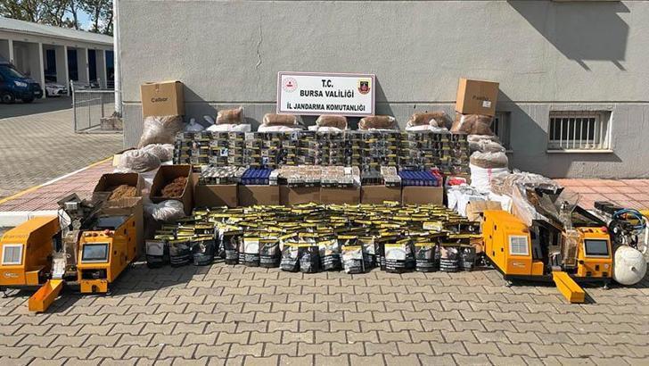 Bursa’da 3,2 milyon TL’lik kaçak tütün ve sigara ele geçirildi