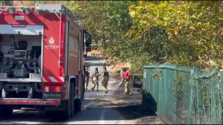 Beylikdüzü'nde otluk alanda çıkan yangın minibüse sıçradı