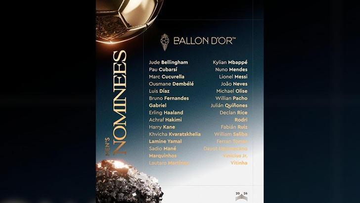 2026 Ballon d'Or adayları açıklandı