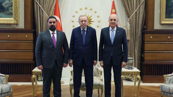 Cumhurbaşkanı Erdoğan, Irak Meclis Başkanı Halbusi'yi kabul etti