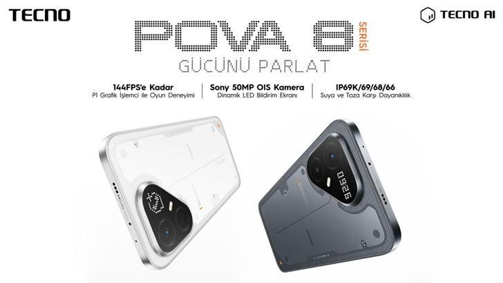 TECNO, yeni telefon serisi POVA 8'i Türkiye'de satışa sundu