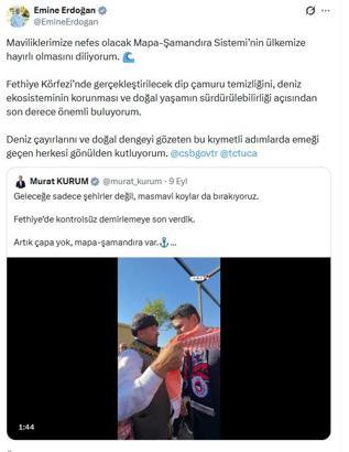 Emine Erdoğan'dan 'Mapa-Şamandıra Sistemi' paylaşımı