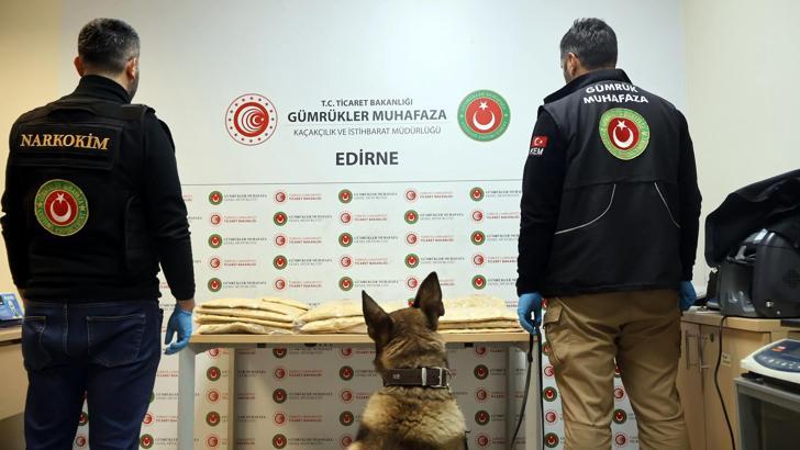 Kapıkule’de TIR’da 50 kilo 506 gram uyuşturucu ele geçirildi
