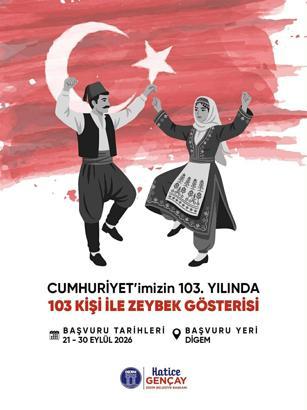 Didim Belediyesi'nden Cumhuriyet'in 103'üncü yılına özel zeybek gösterisi