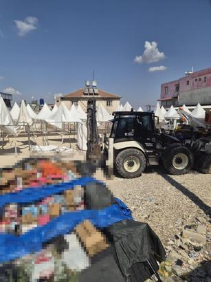 İzinsiz kurulan satış çadırları kaldırıldı