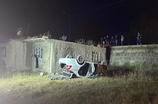 Şarampole devrilen otomobilin sürücüsü yaralandı