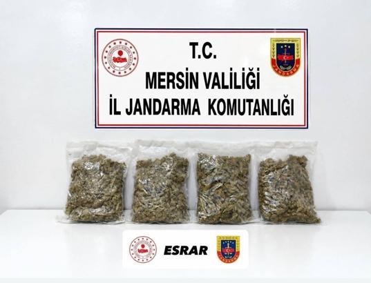 Mersin’de 2 kilo 100 gram esrar ele geçirildi