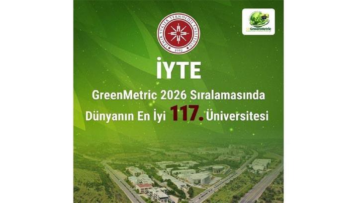 İYTE, GreenMetric Dünya Üniversiteleri Sıralaması'nda 117’nci oldu