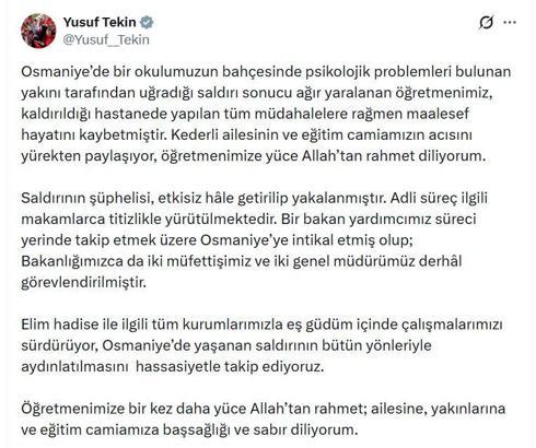 Okul bahçesinde tartıştığı öğretmen amcasını öldürdü (3)