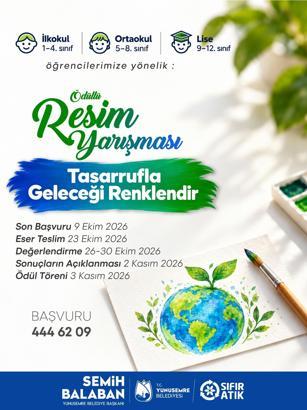 Yunusemre'de 'Tasarruf' temalı ödüllü resim yarışması