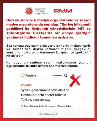 DMM’den MİT ev sahipliğinde görüşme iddialarına yalanlama