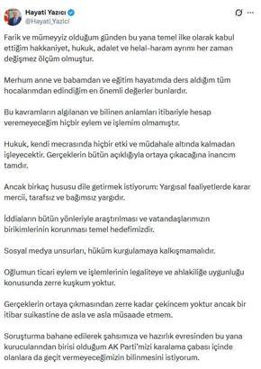 AK Parti'li Yazıcı: AK Parti’mizi karalama çabası içinde olanlara geçit vermeyeceğiz