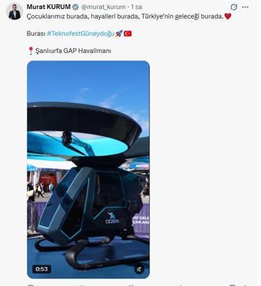 Bakan Kurum’dan TEKNOFEST paylaşımı