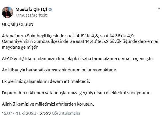 Adana'da 4.8 büyüklüğünde deprem (4)