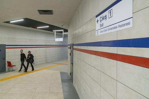 İzmir Metrosu'ndan DEÜ Hastanesi'ne kesintisiz yaya tüneli açıldı